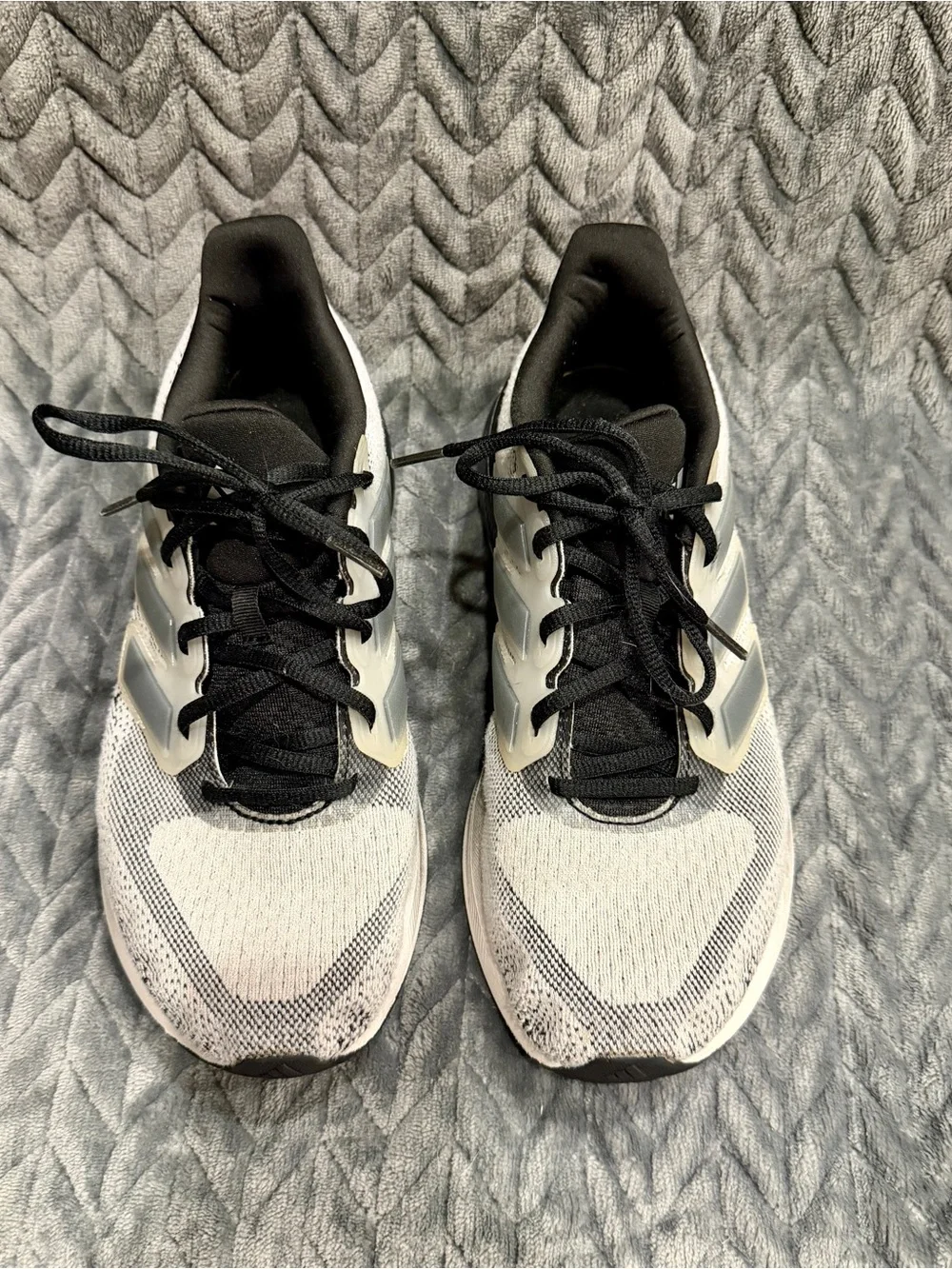 adidas Men’s Black and White Athletic Running Shoes